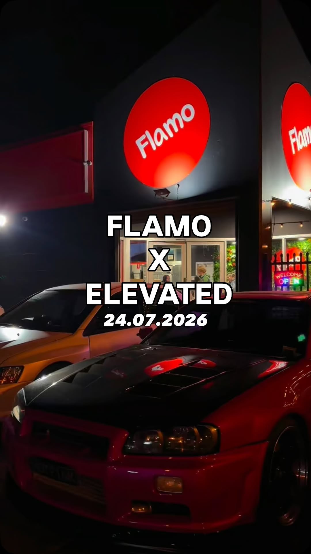 Flamo x Elevated — JDM car meet in Adelaide, SA on Friday 24 July 2026