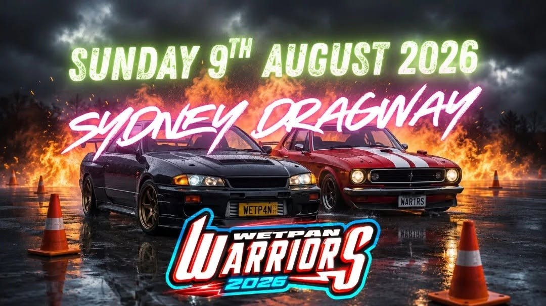Wet-Pan Warriors — JDM/Muscle track day in Sydney, NSW on Sunday 9 August 2026
