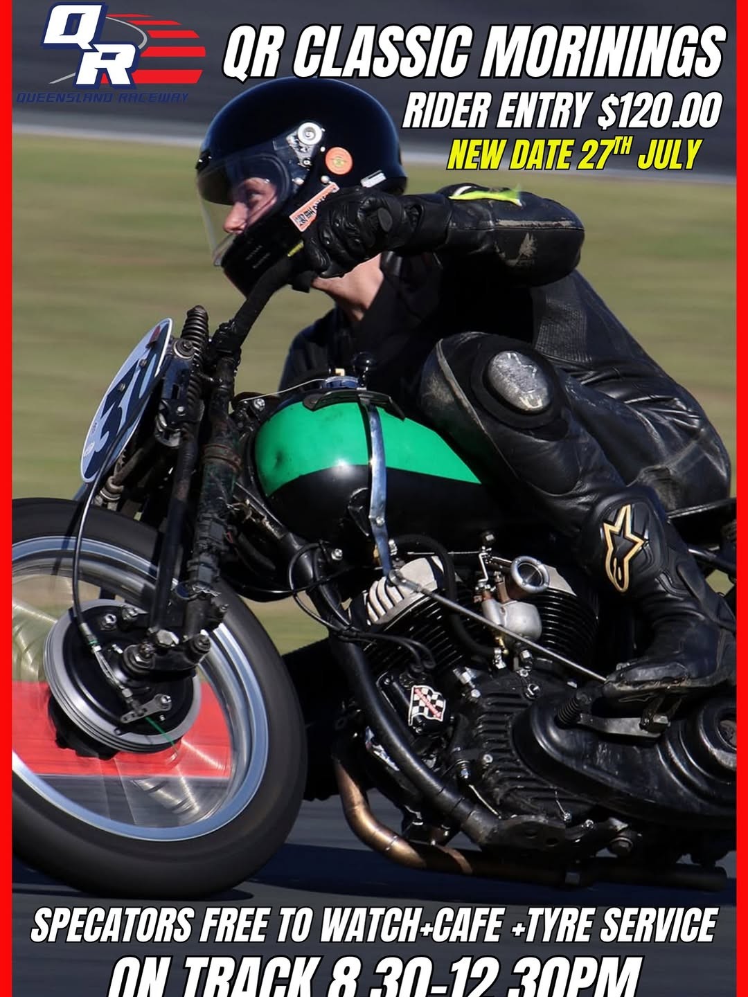 QR Classic Mornings — Classic track day in Brisbane, QLD on Monday 27 July 2026