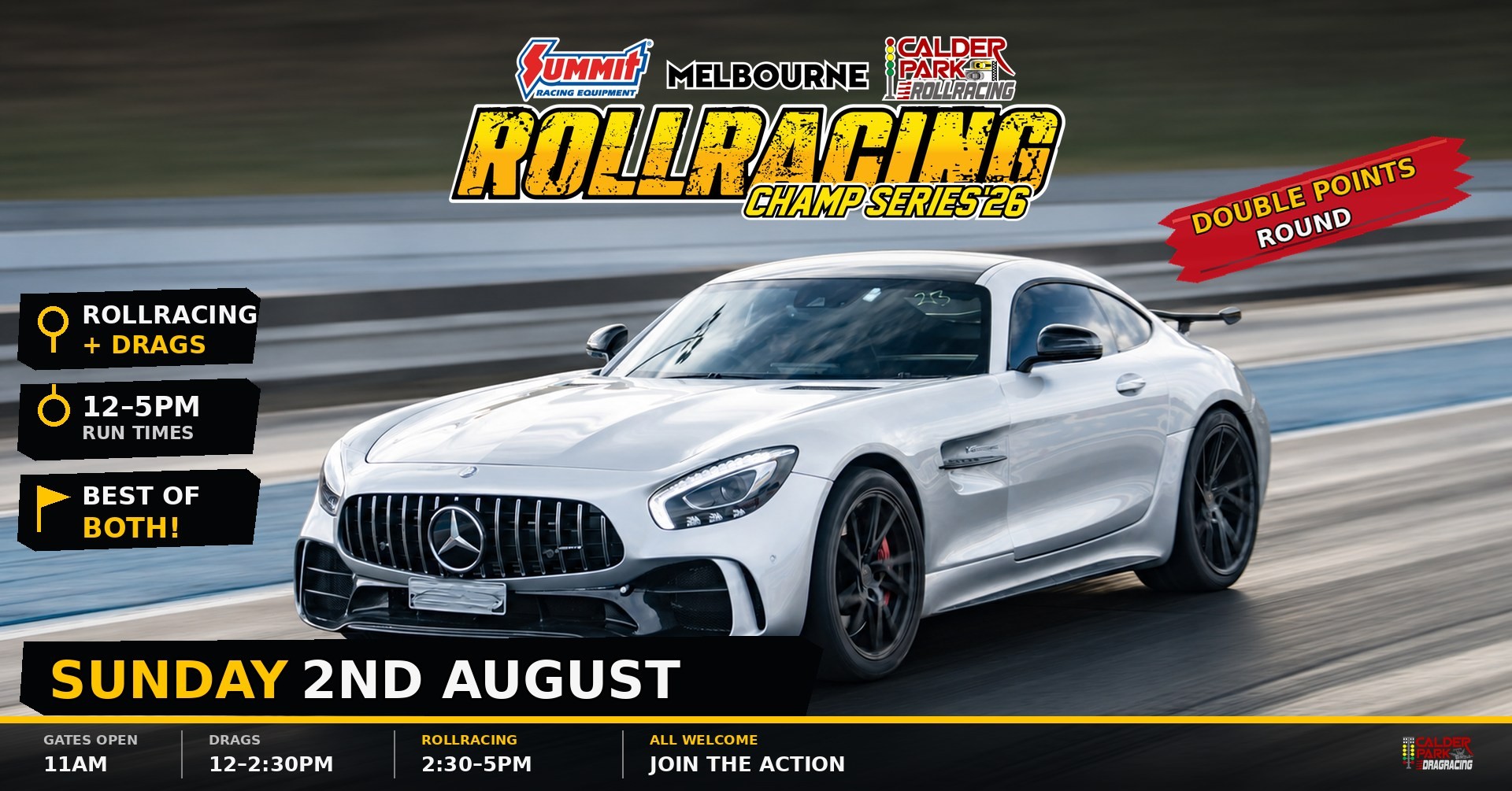 RollRacing Champ Series '26 — Muscle track day in Melbourne, VIC on Sunday 2 August 2026