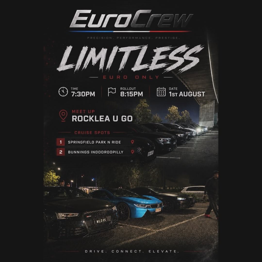 Limitless — Euro car meet in Brisbane, QLD on Saturday 1 August 2026