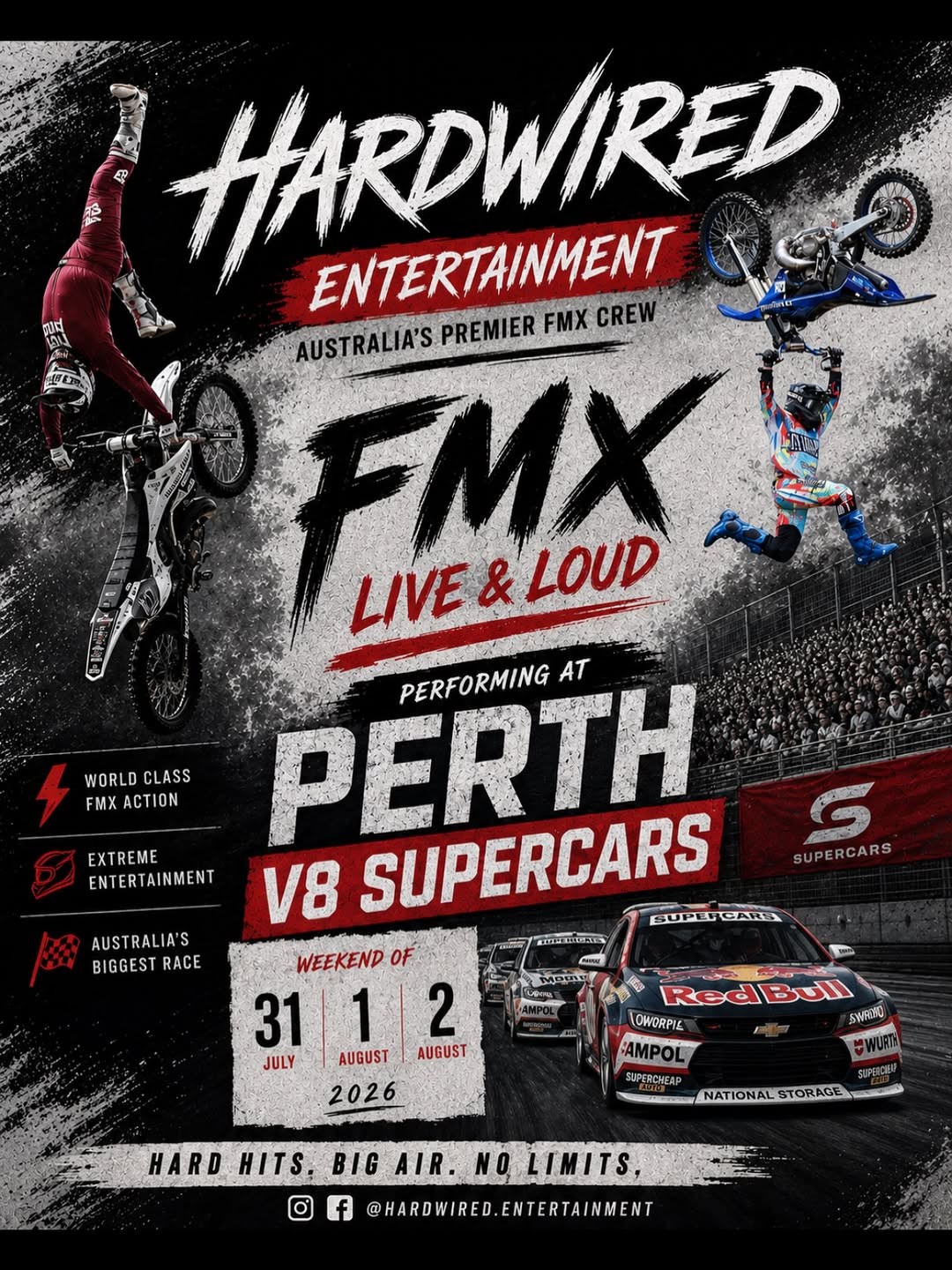 Perth V8 Supercars — Exotic/Muscle spectator event in Perth, WA on Friday 31 July 2026