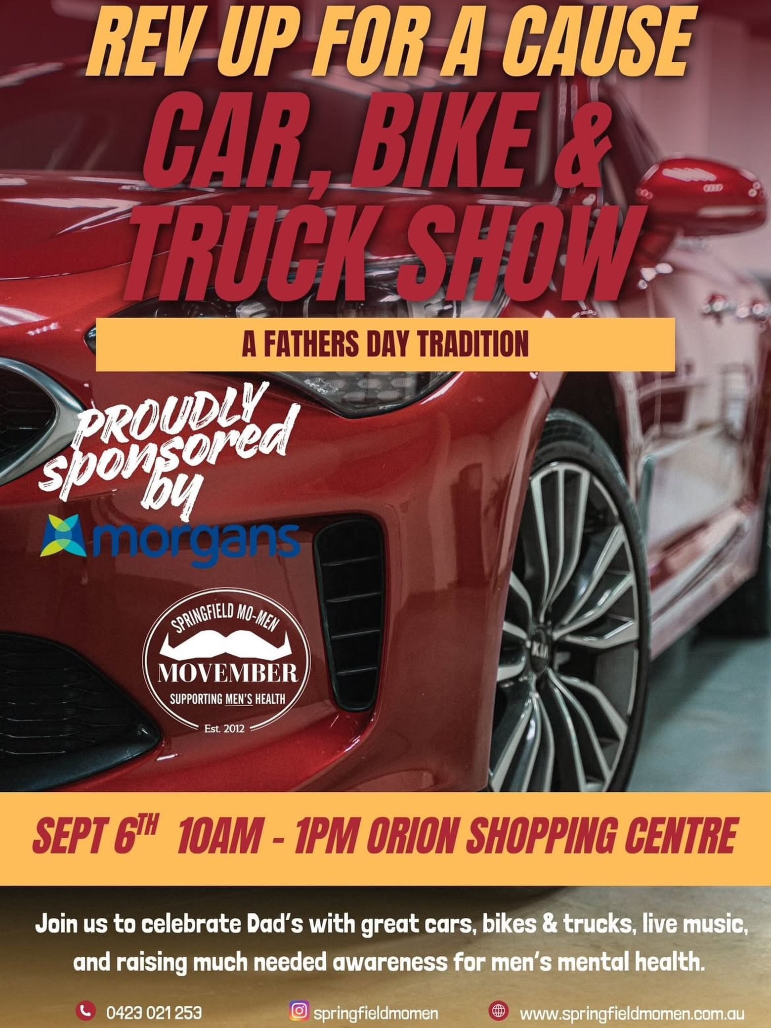 Rev Up For A Cause Car, Bike & Truck Show — Euro car meet in Brisbane, QLD on Sunday 6 September 2026