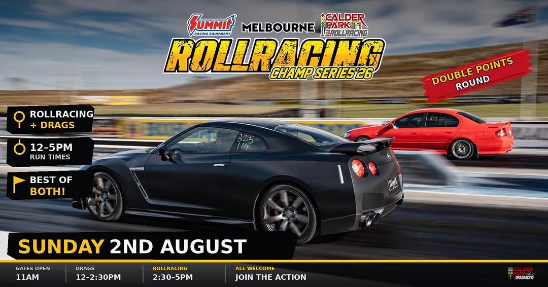 RollRacing Champ Series '26 — JDM/Muscle track day in Melbourne, VIC on Sunday 2 August 2026