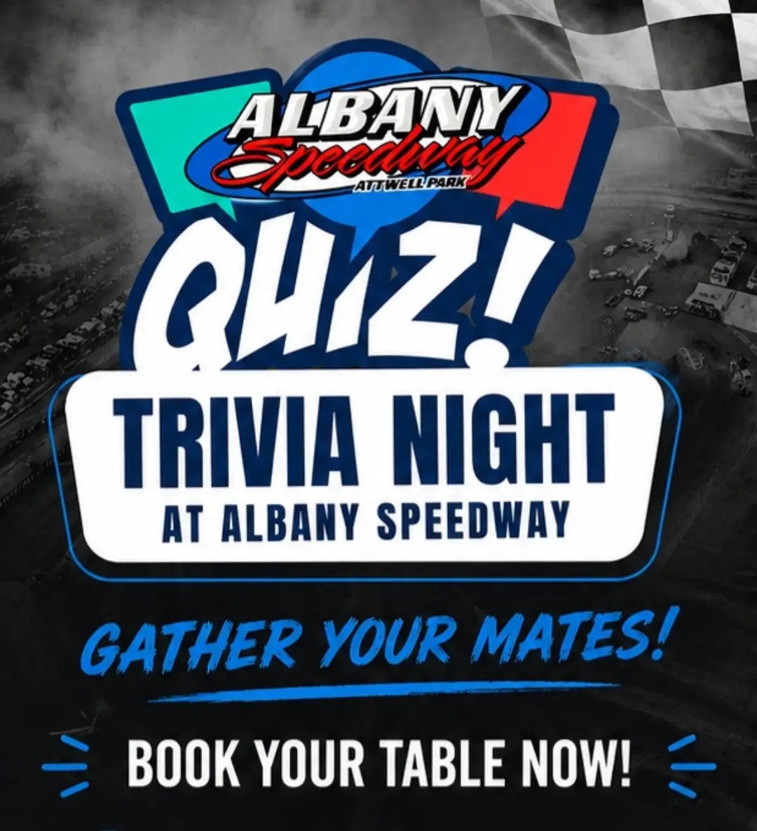 Quiz Night at Albany Speedway — Muscle car meet in Perth, WA on Saturday 12 September 2026