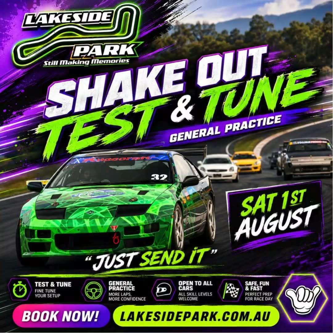 Shake Out Test & Tune — Muscle track day in Brisbane, QLD on Saturday 1 August 2026