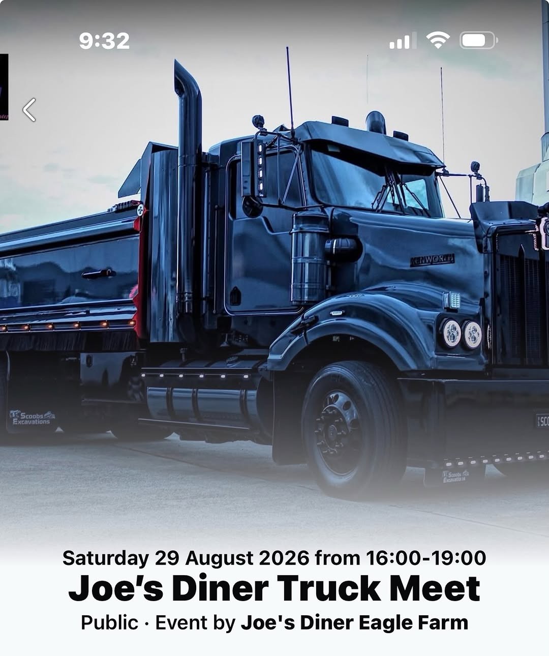 Joe's Diner Truck Meet — car meet in Brisbane, QLD on Saturday 29 August 2026