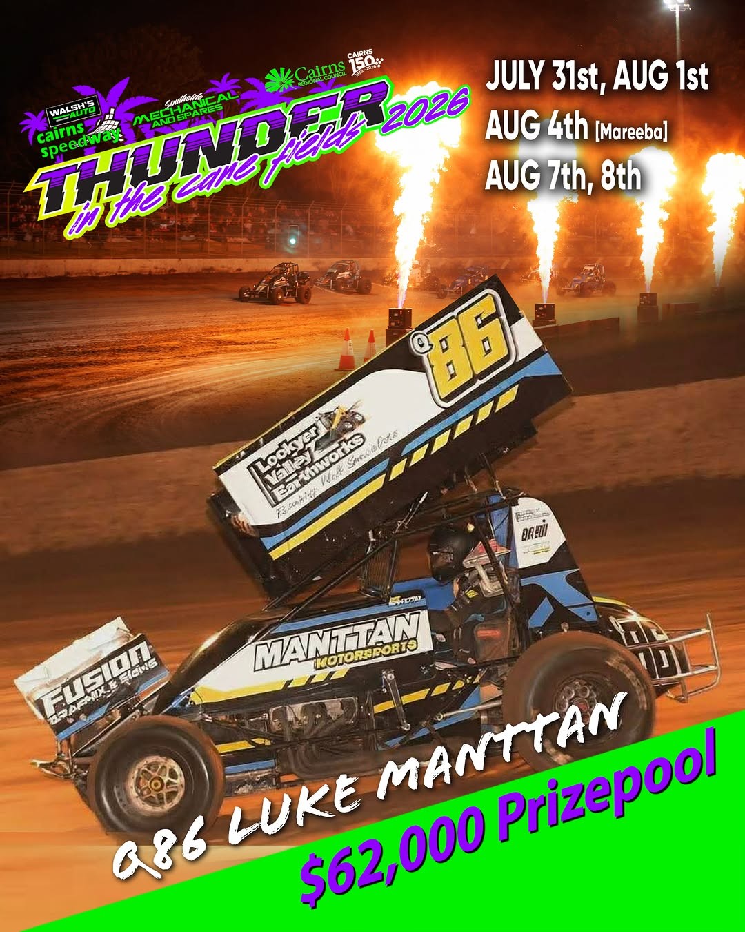 Thunder in the Canefields 2026 — Muscle spectator event in Cairns, QLD on Friday 31 July 2026
