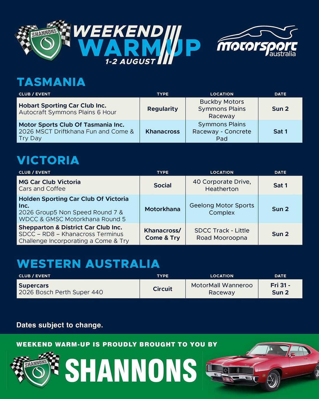 Cars and Coffee — Classic/Euro car meet in Melbourne, VIC on Saturday 1 August 2026