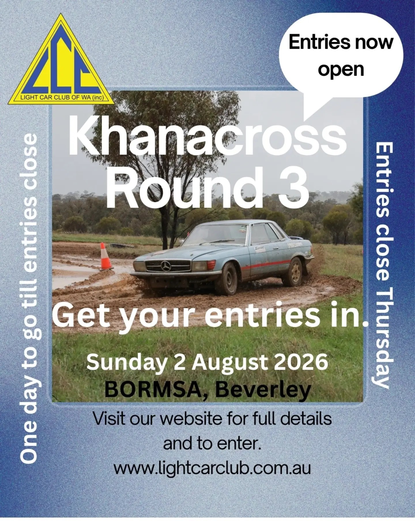 Khanacross Round 3 — track day in Perth, WA on Sunday 2 August 2026