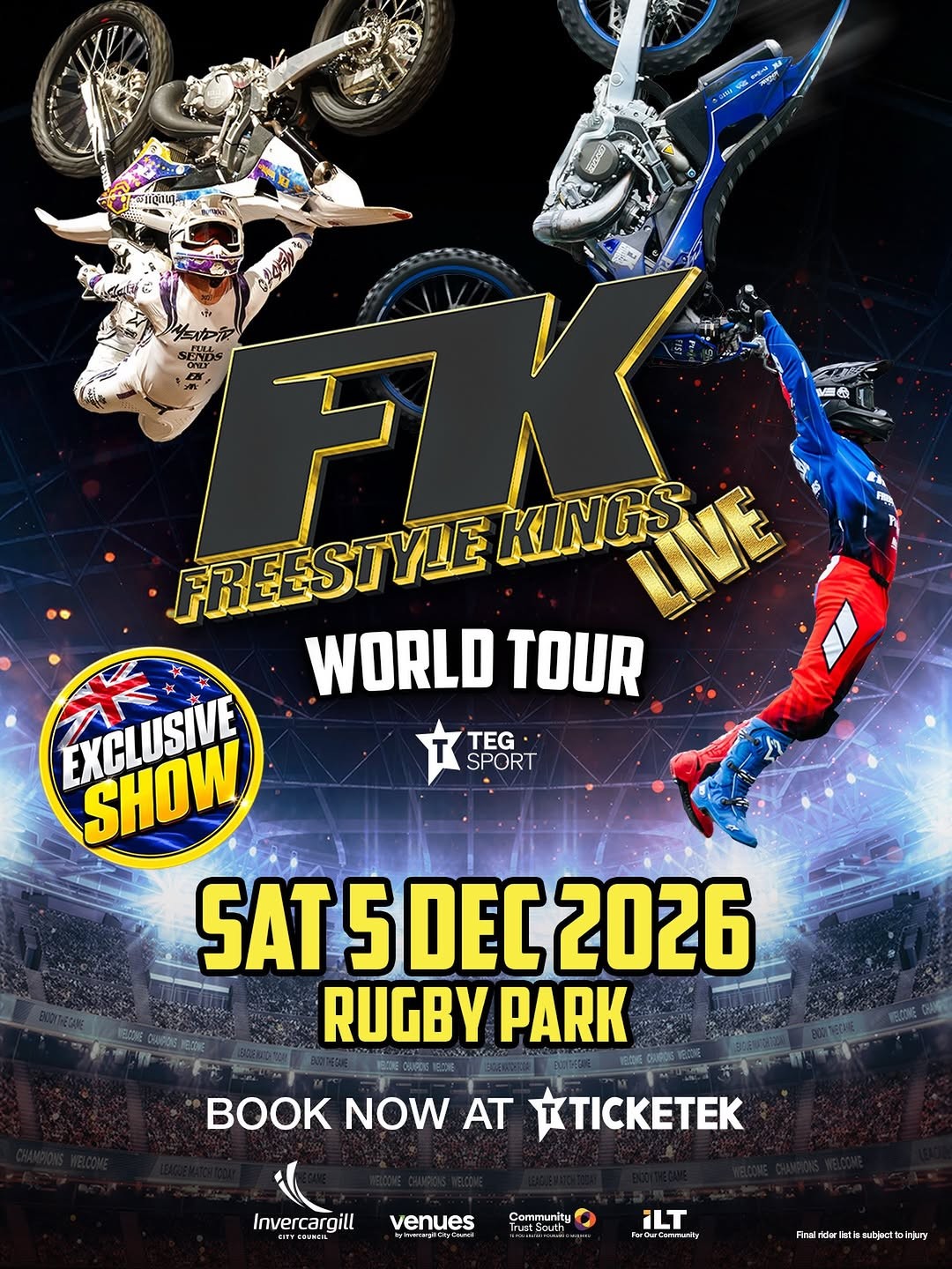 Freestyle Kings Live World Tour — spectator event in International on Saturday 5 December 2026