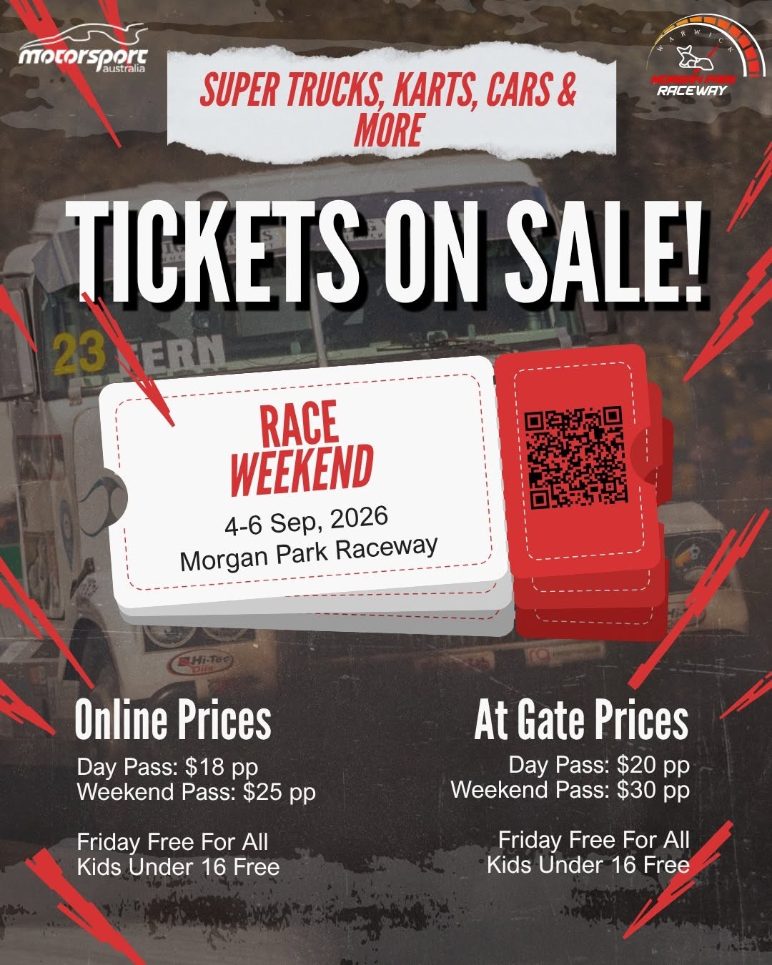 Super Trucks Race Weekend — Muscle spectator event in Toowoomba, QLD on Friday 4 September 2026