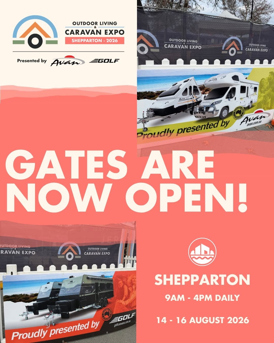 Shepparton Outdoor Living & Caravan Expo — 4x4 spectator event in Melbourne, VIC on Thursday 13 August 2026