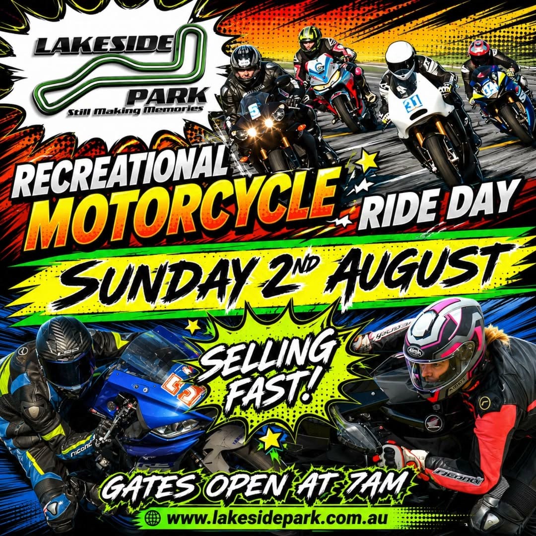 Recreational Motorcycle Ride Day — track day in Brisbane, QLD on Sunday 2 August 2026