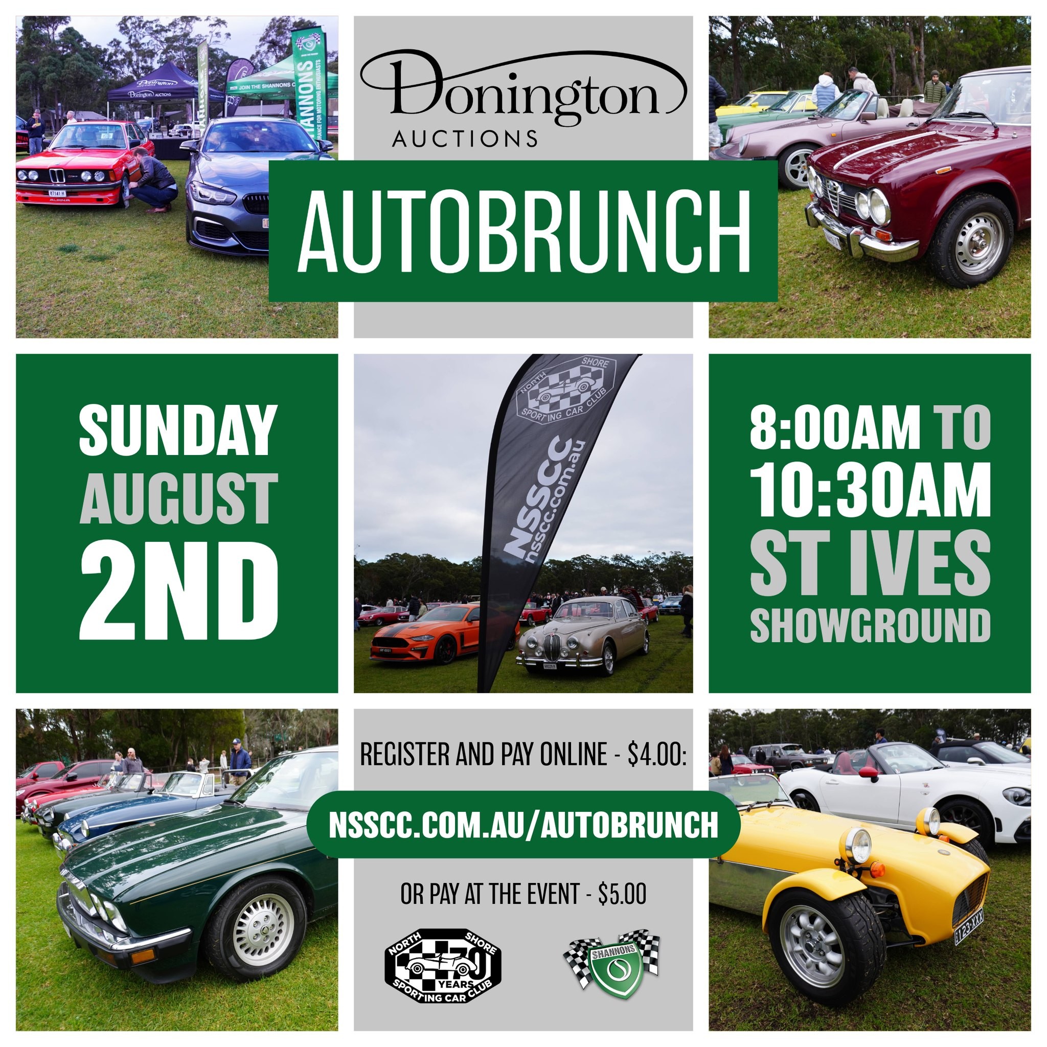 Donington Auctions AutoBrunch — Classic/Euro car meet in Sydney, NSW on Sunday 2 August 2026