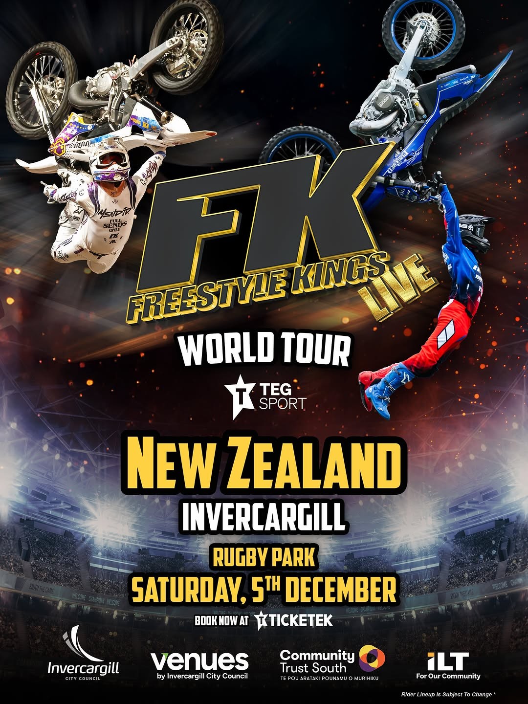Freestyle Kings Live — spectator event in International on Saturday 5 December 2026