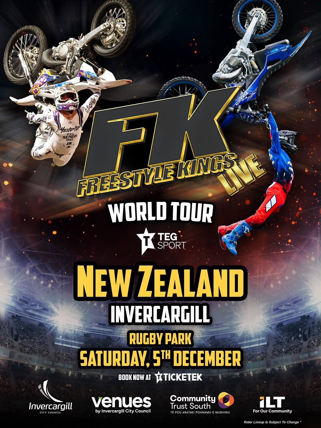 Freestyle Kings Live World Tour — spectator event in International on Saturday 5 December 2026