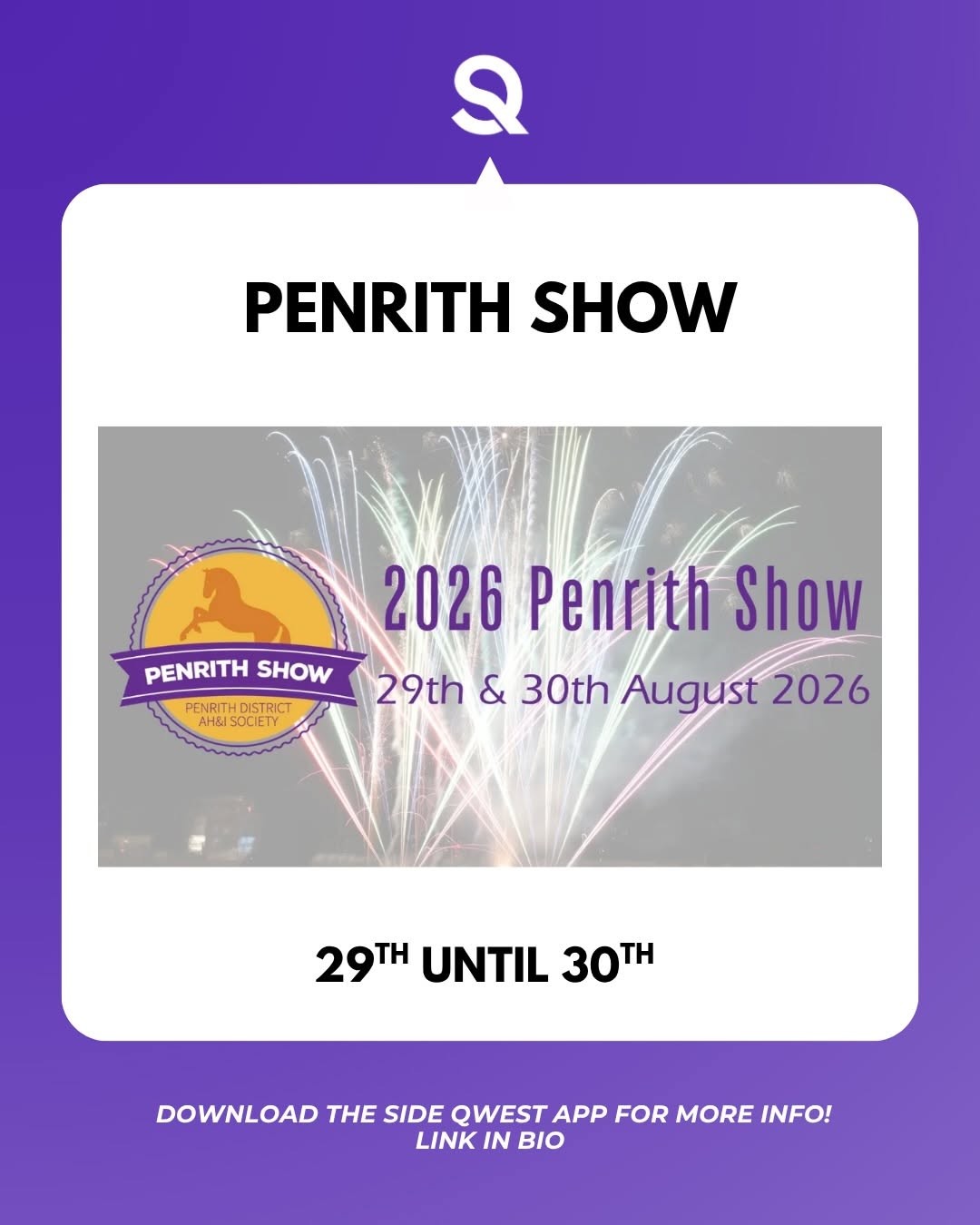Penrith Show — spectator event in Sydney, NSW on Saturday 29 August 2026