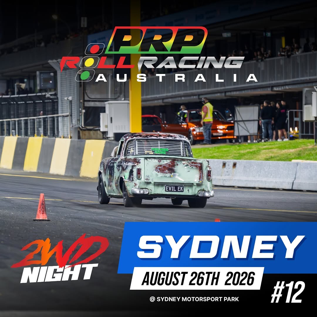 Roll Racing Sydney 2WD Night — Euro/JDM track day in Sydney, NSW on Wednesday 26 August 2026