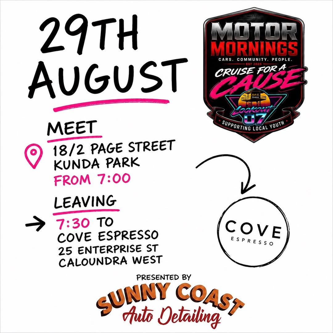 Cruise for a Cause — car meet in Sunshine Coast, QLD on Saturday 29 August 2026