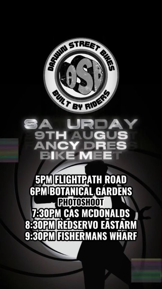 DSB - Fancy Dress Bike Meet — car meet in Darwin, NT on Saturday 29 August 2026