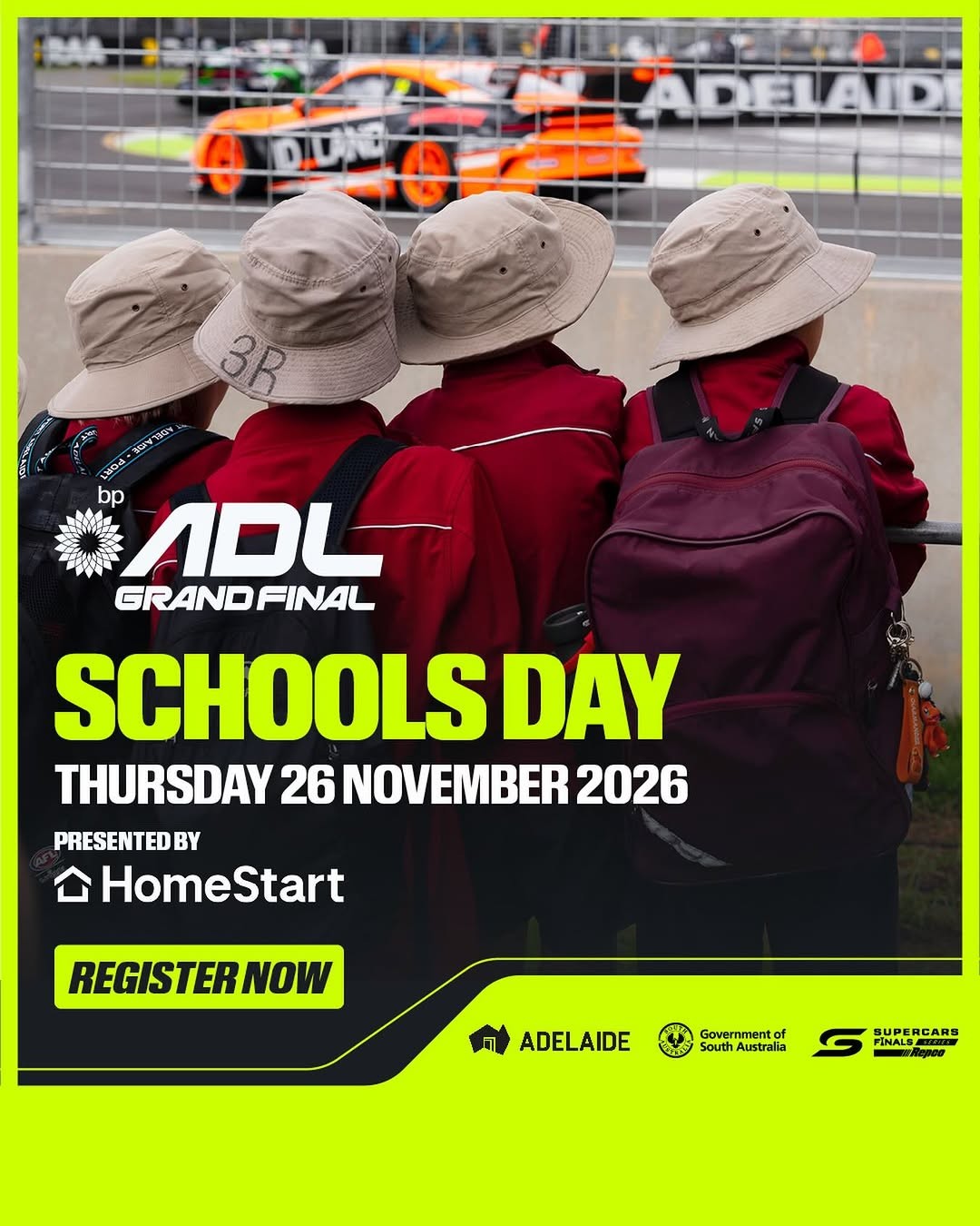 bp Adelaide Grand Final - Schools Day — Muscle spectator event in Adelaide, SA on Thursday 26 November 2026
