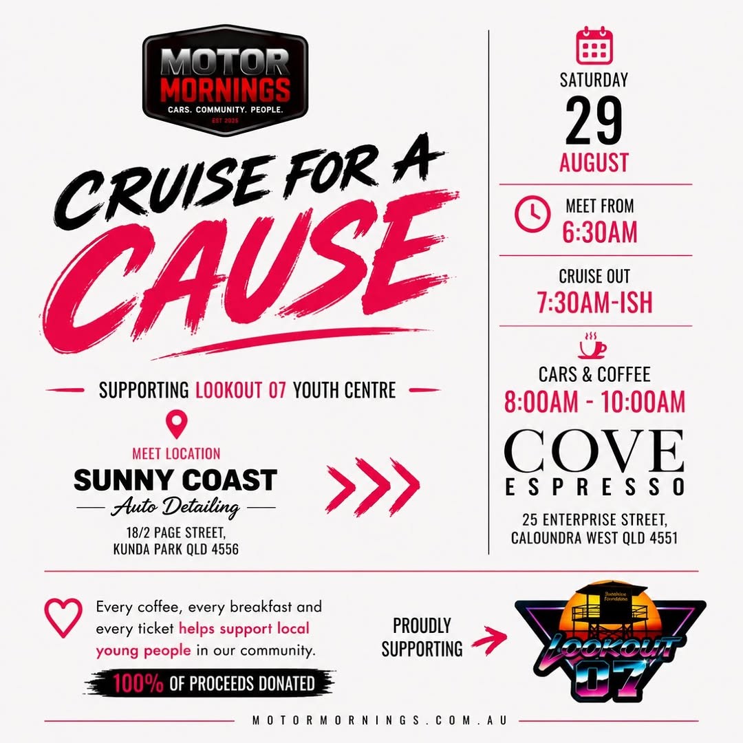 Cruise for a Cause — 4x4/Classic car meet in Sunshine Coast, QLD on Saturday 29 August 2026