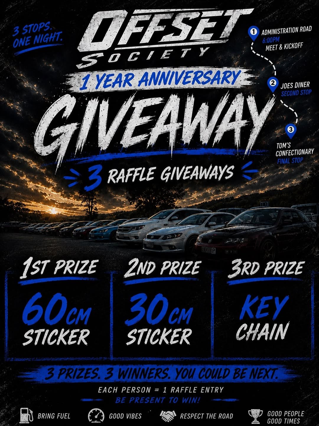 Offset Society 1 Year Anniversary — Stance car meet in Brisbane, QLD on Saturday 8 August 2026