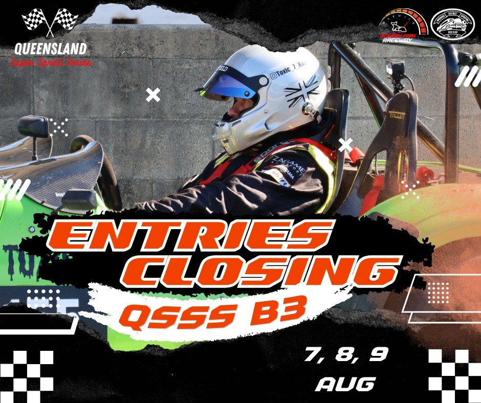 Queensland Super Sprint Series B Series Round 3 — Muscle track day in Brisbane, QLD on Friday 7 August 2026