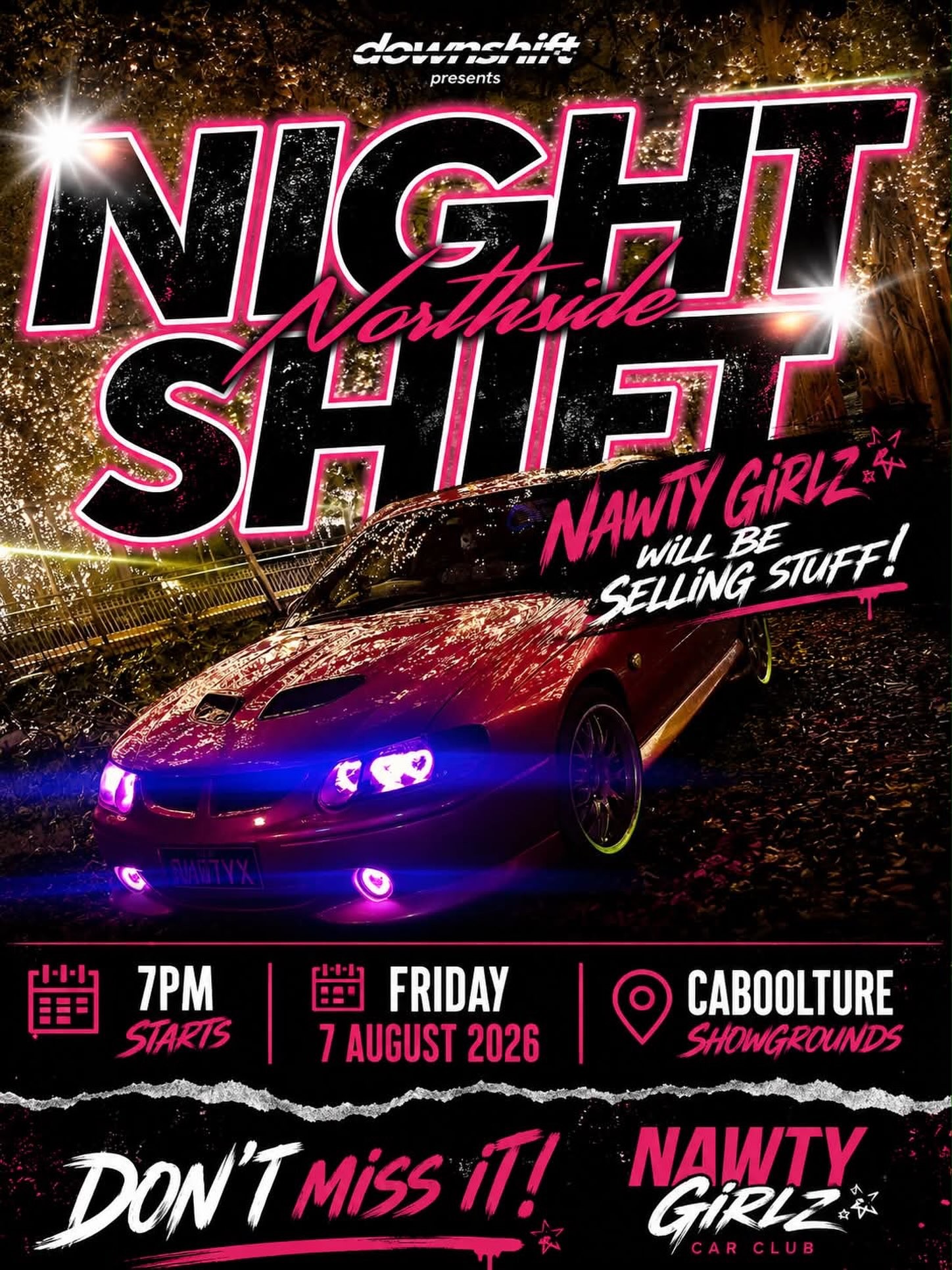 Northside Night Shift — Euro/JDM car meet in Brisbane, QLD on Friday 7 August 2026