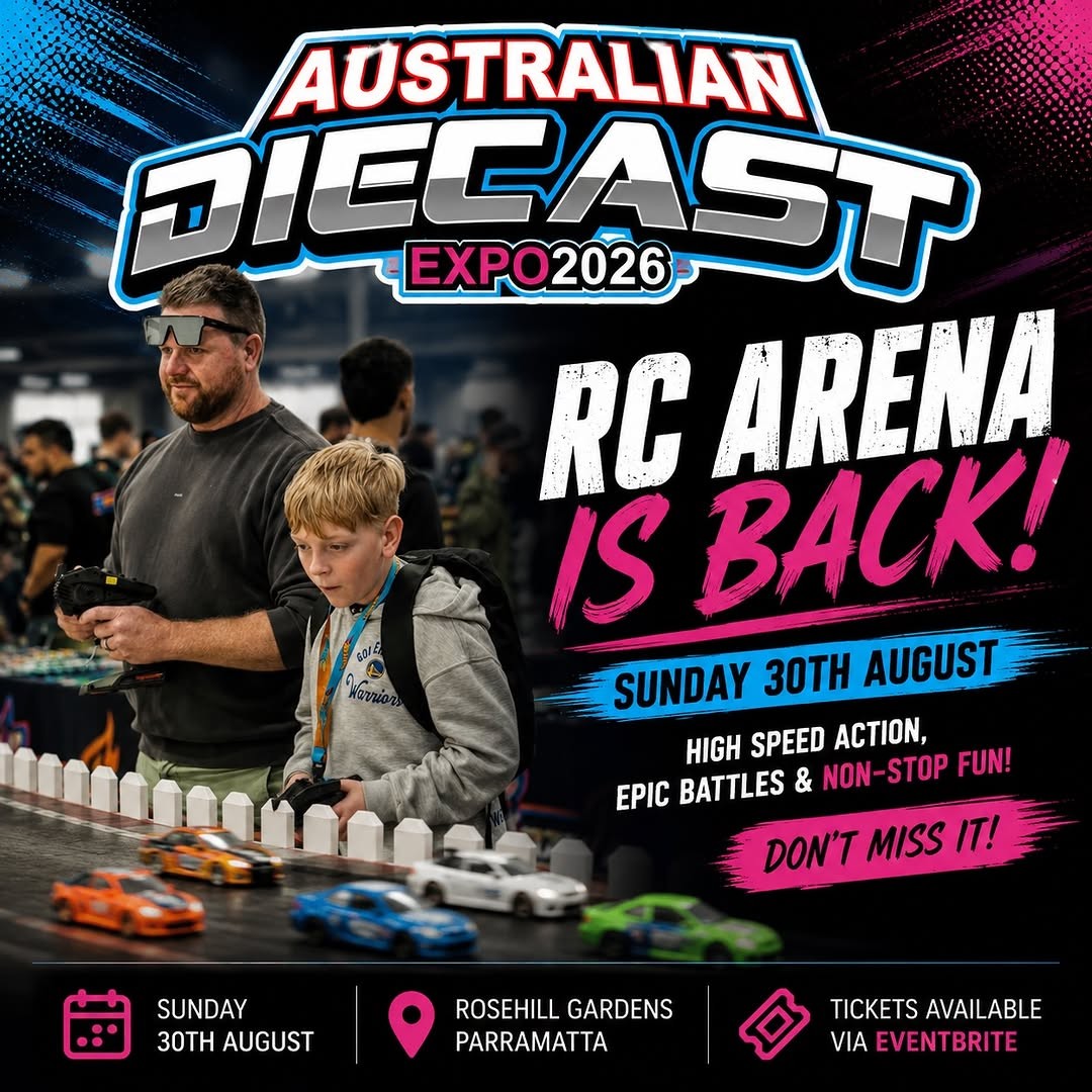Australian Diecast Expo 2026 — JDM/Muscle spectator event in Sydney, NSW on Sunday 30 August 2026
