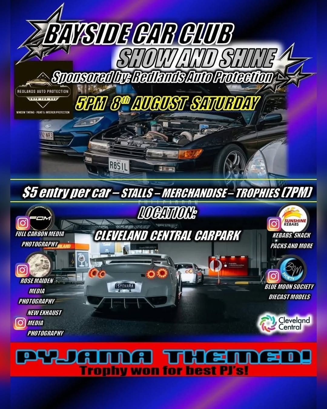 Show and Shine — JDM car meet in Brisbane, QLD on Saturday 8 August 2026
