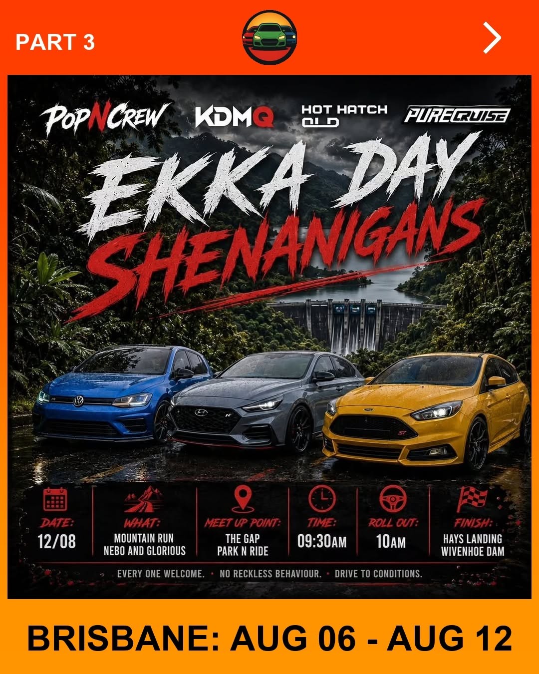 Ekka Day Shenanigans — Euro/JDM car meet in Brisbane, QLD on Wednesday 12 August 2026