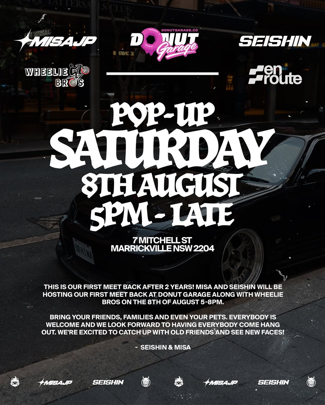 Pop-Up Saturday — JDM/Stance car meet in Sydney, NSW on Saturday 8 August 2026