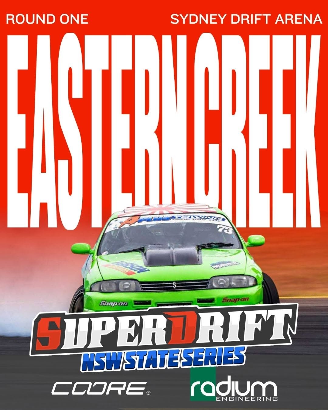 Superdrift Round 1 — JDM spectator event in Sydney, NSW on Saturday 22 August 2026