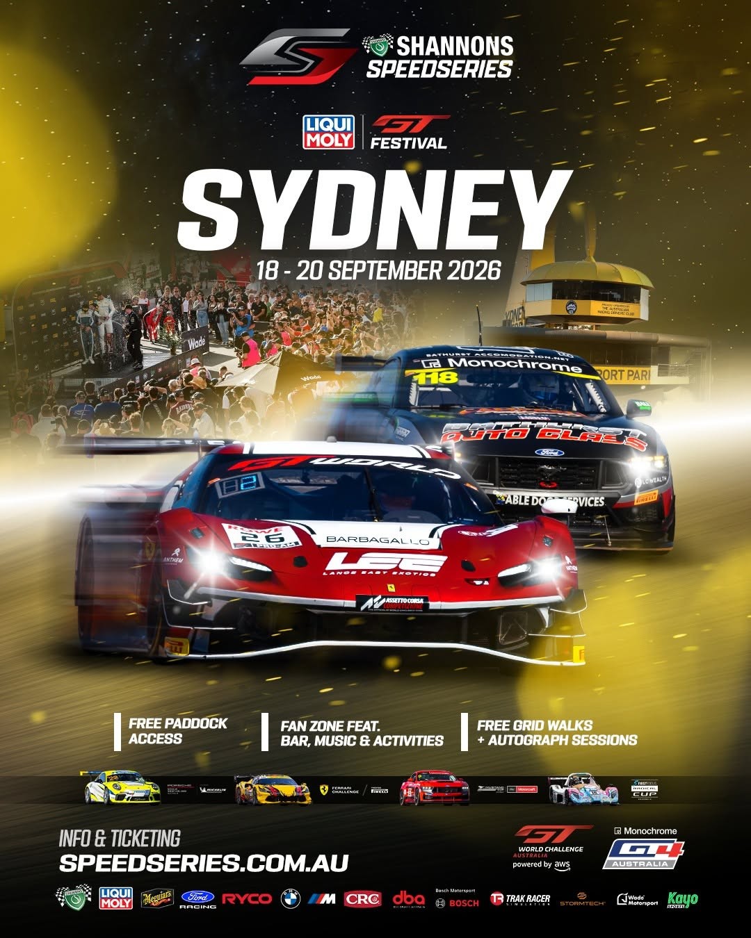 LIQUI MOLY GT Festival Sydney — Euro/Exotic spectator event in Sydney, NSW on Friday 18 September 2026