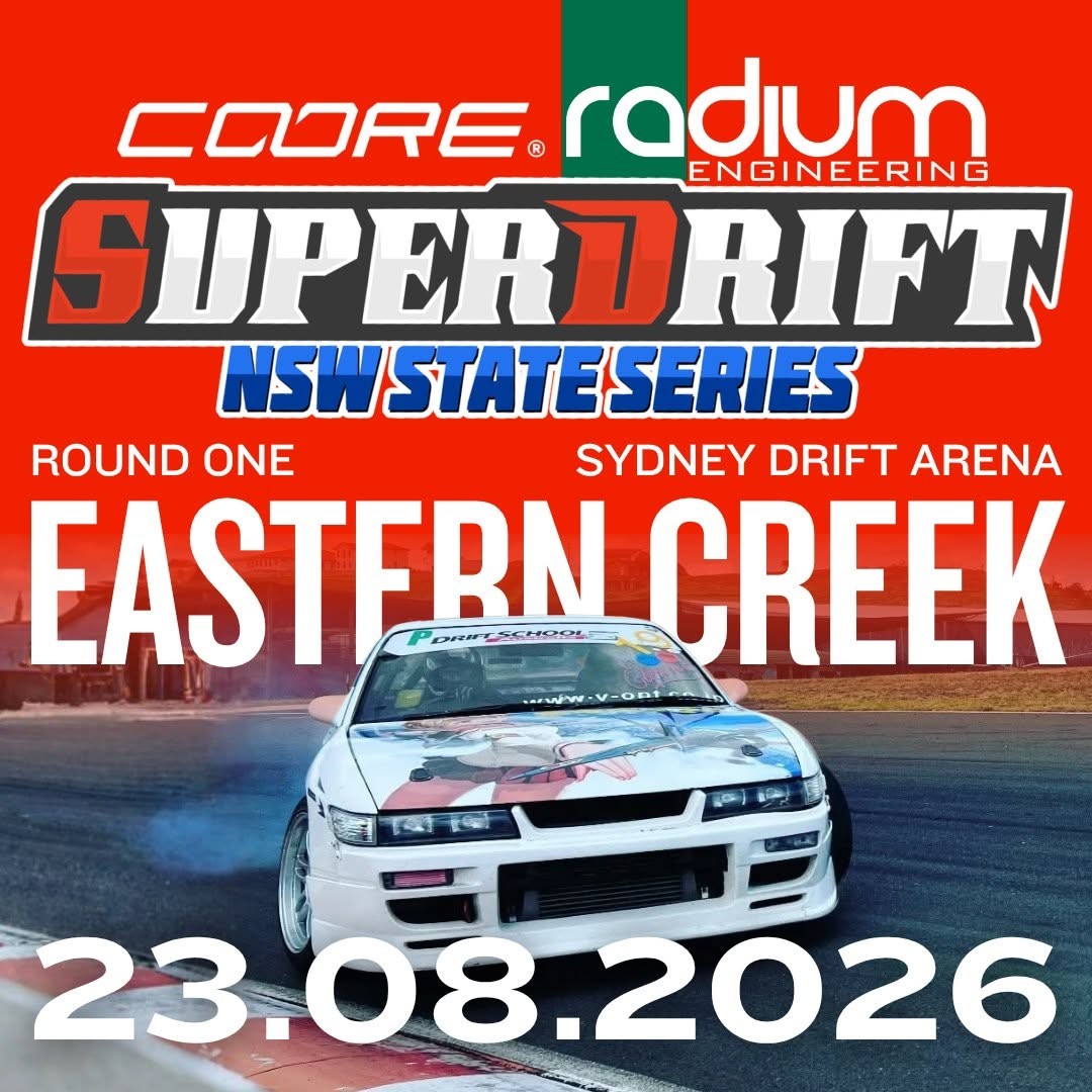 SUPERDRIFT NSW State Series Round 1 — JDM spectator event in Sydney, NSW on Sunday 23 August 2026