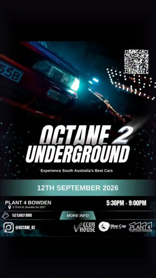 Octane 2 Underground — Euro/JDM car meet in Adelaide, SA on Saturday 12 September 2026