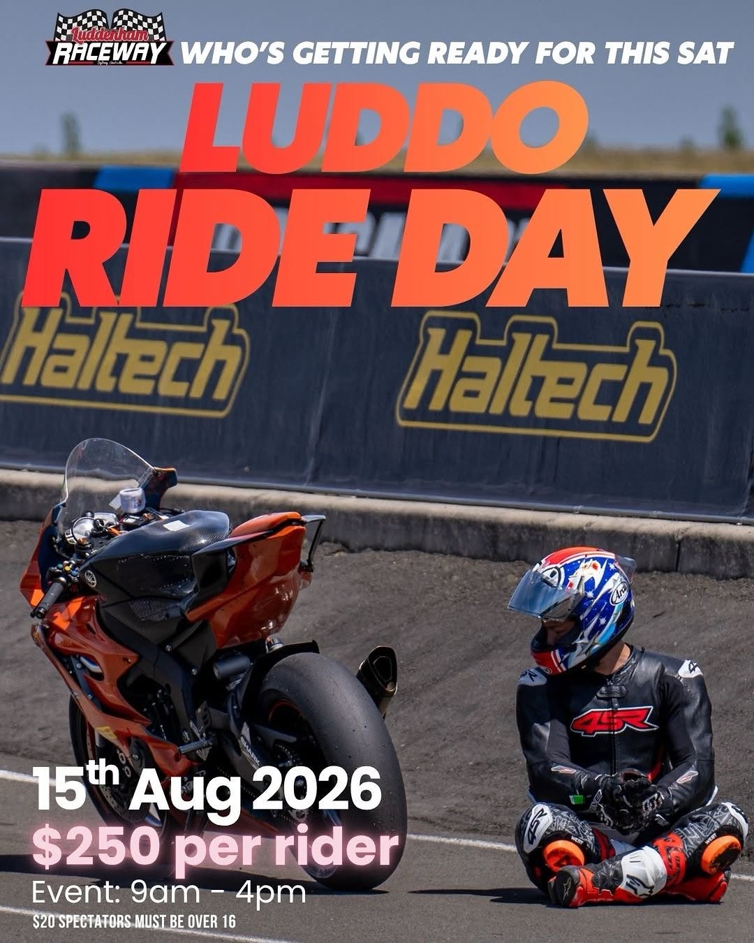 Luddo Ride Day — track day in Sydney, NSW on Saturday 15 August 2026