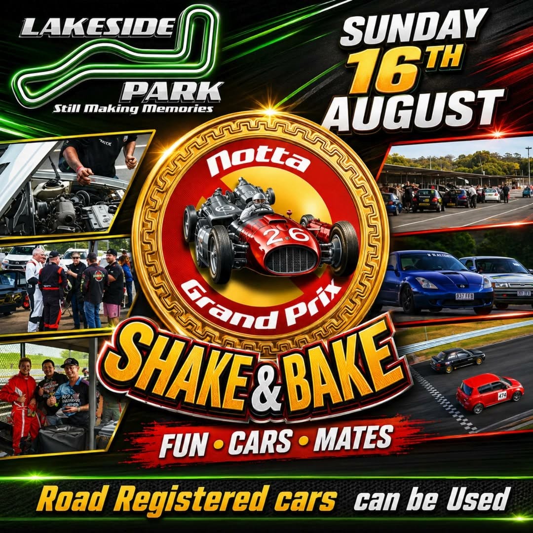 Notta Grand Prix — Muscle track day in Brisbane, QLD on Sunday 16 August 2026