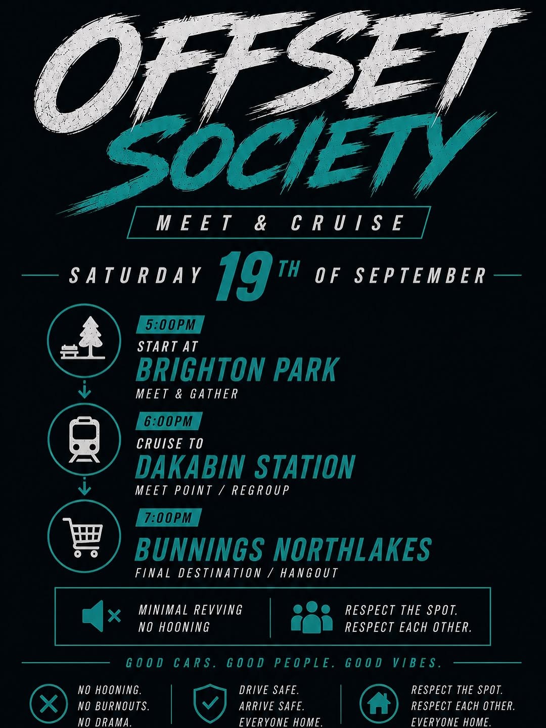 Offset Society Meet & Cruise — Stance car meet in Brisbane, QLD on Saturday 19 September 2026
