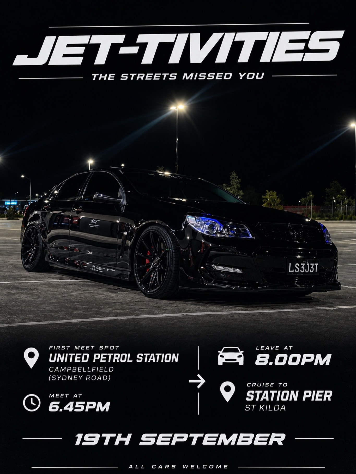 Jet-Tivities Vol 1 — Muscle car meet in Melbourne, VIC on Saturday 19 September 2026