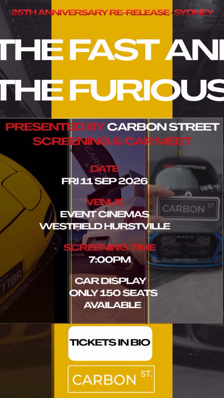 25 Years of The Fast & Furious Private Screening — JDM car meet in Sydney, NSW on Friday 11 September 2026