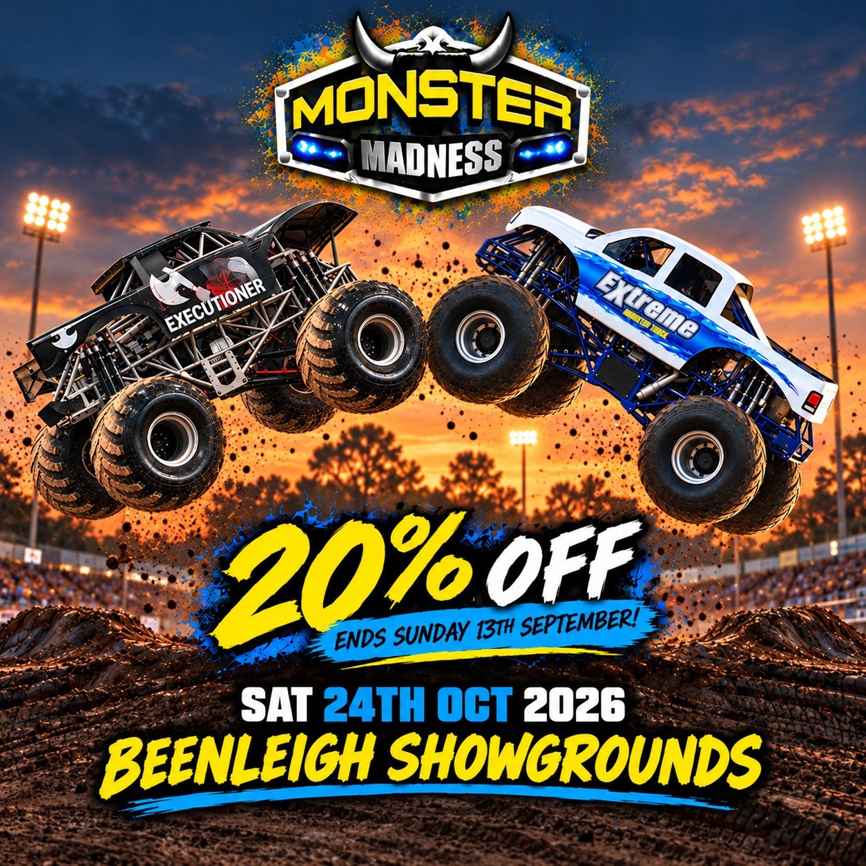 Monster Madness — spectator event in Brisbane, QLD on Saturday 24 October 2026