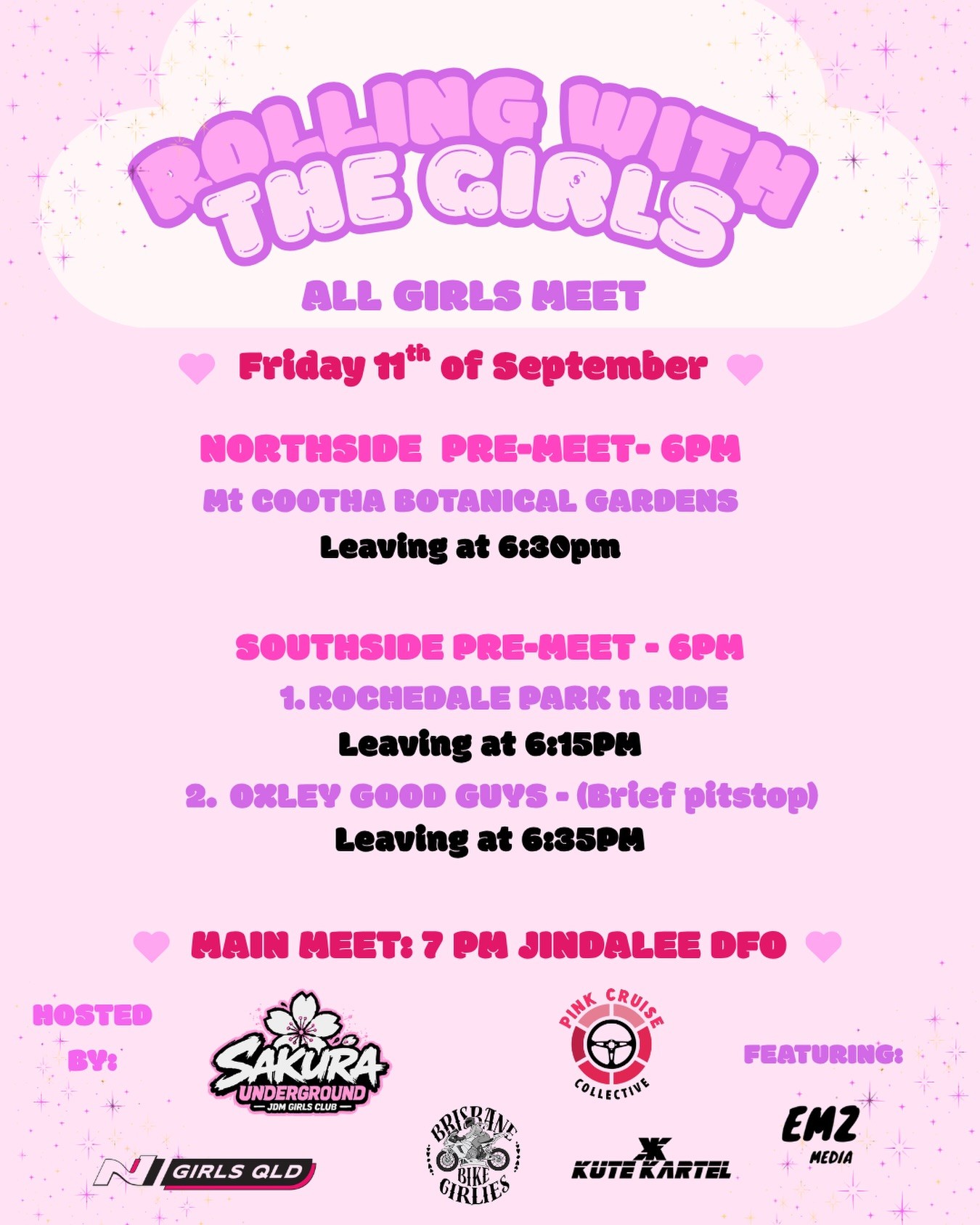 Rolling With The Girls — JDM car meet in Brisbane, QLD on Friday 11 September 2026