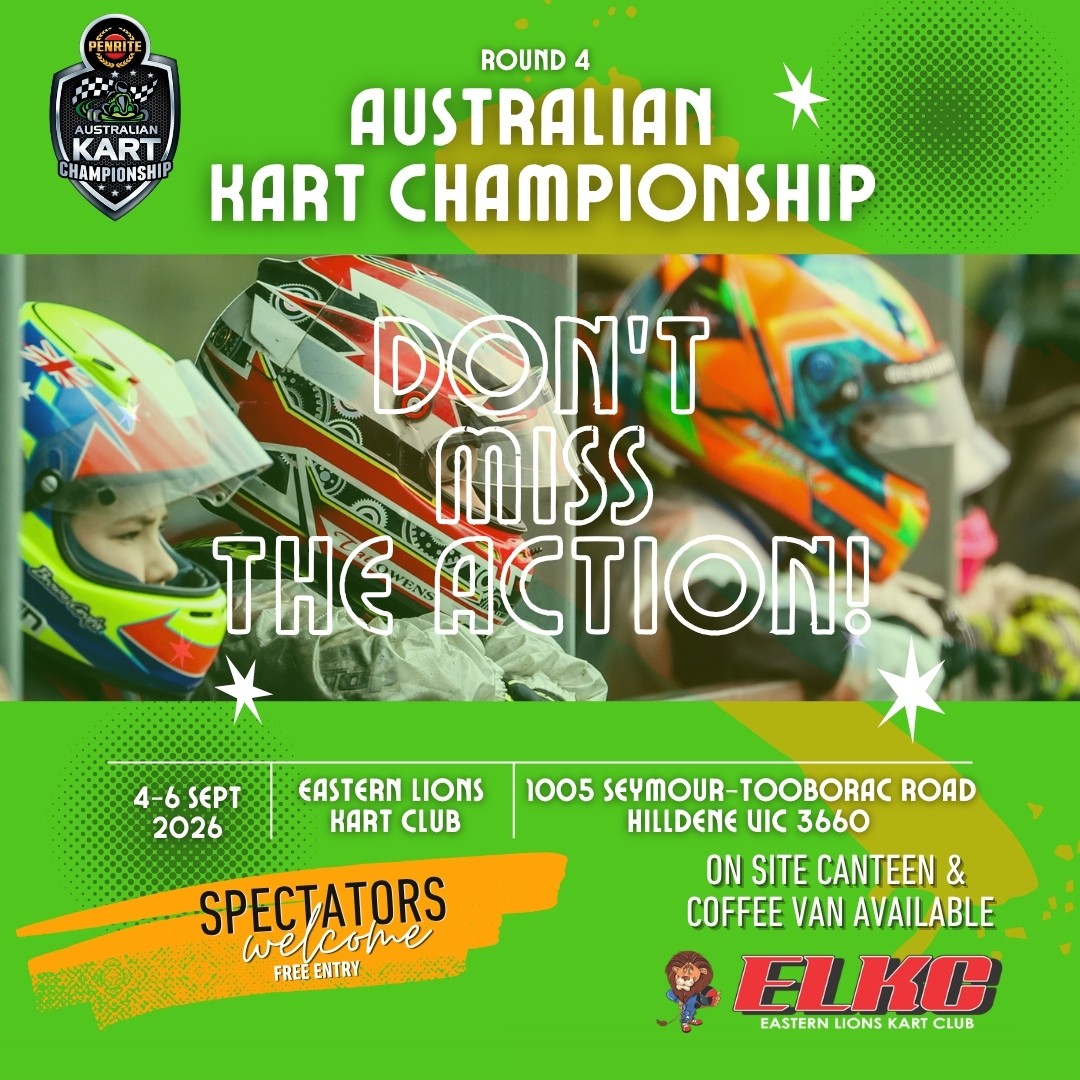 Australian Kart Championship - Round 4 — spectator event in Melbourne, VIC on Friday 4 September 2026
