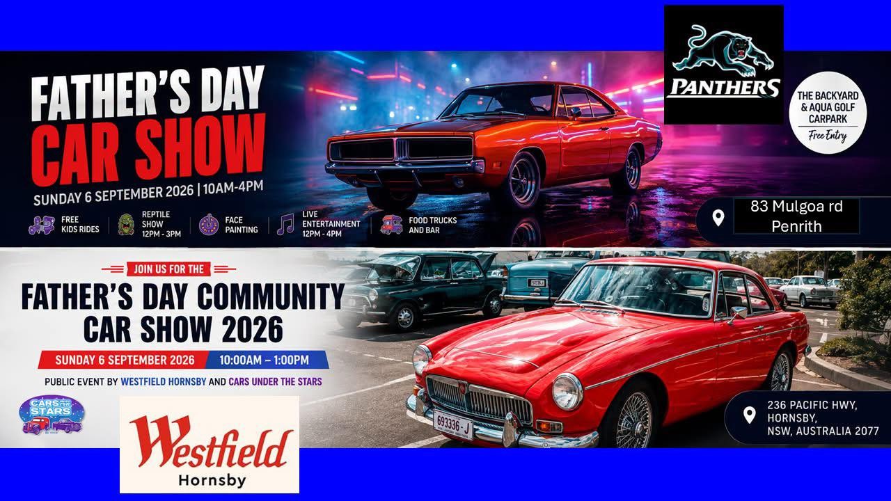 Father's Day Community Car Show — Classic car meet in Sydney, NSW on Sunday 6 September 2026