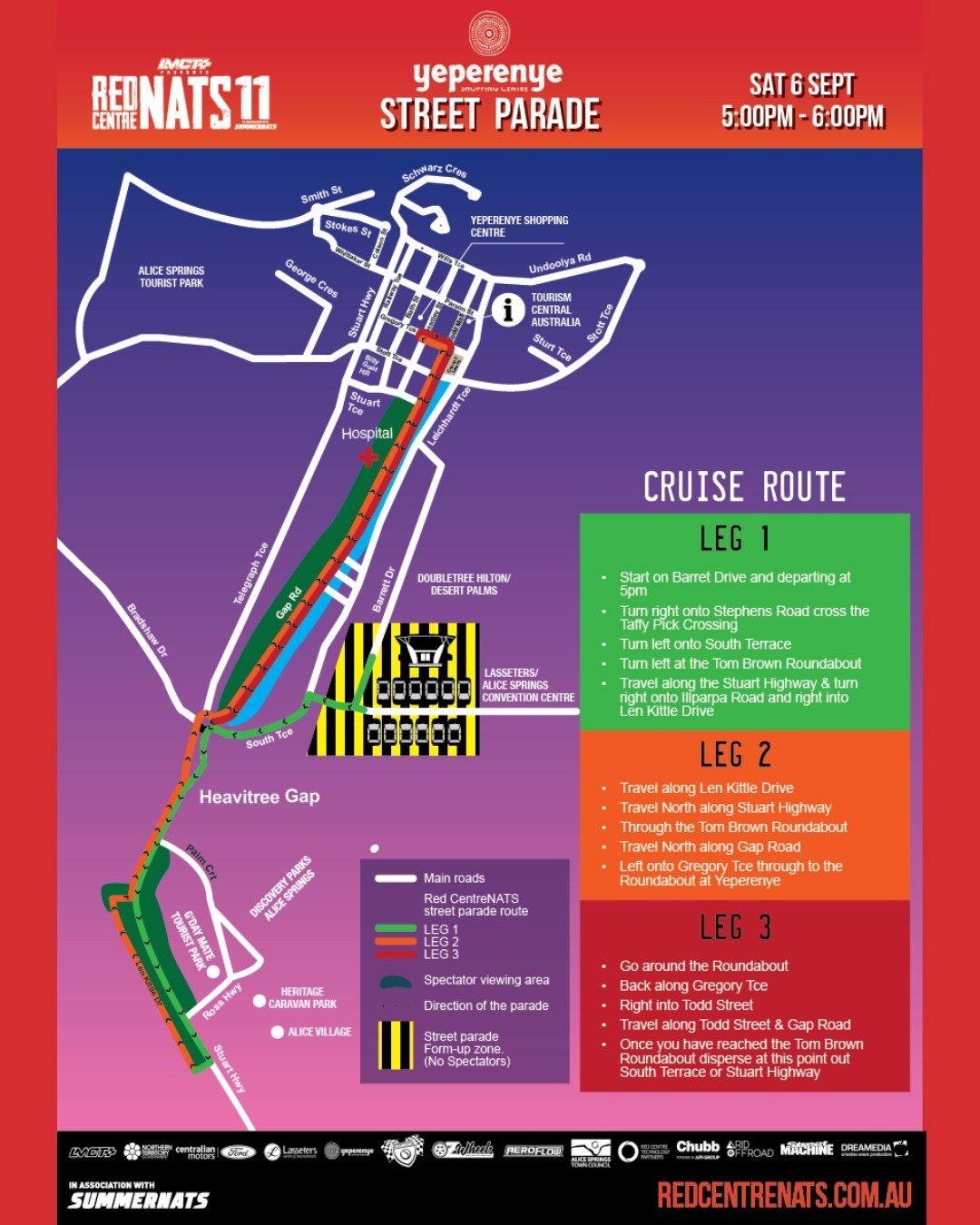 Yeperenye Street Parade — Muscle spectator event in Darwin, NT on Sunday 6 September 2026