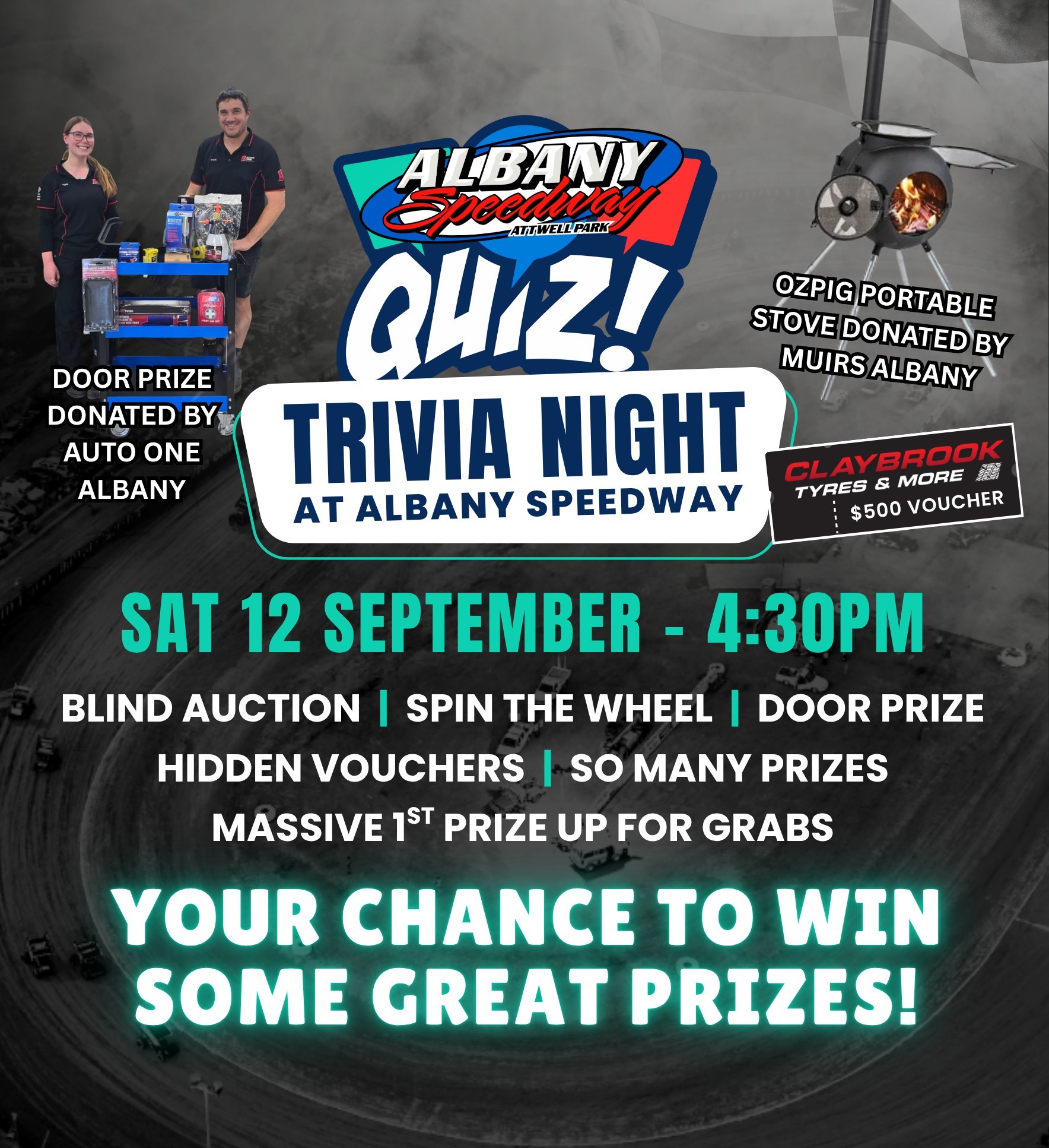 Albany Speedway Quiz Night — Muscle car meet in Perth, WA on Saturday 12 September 2026
