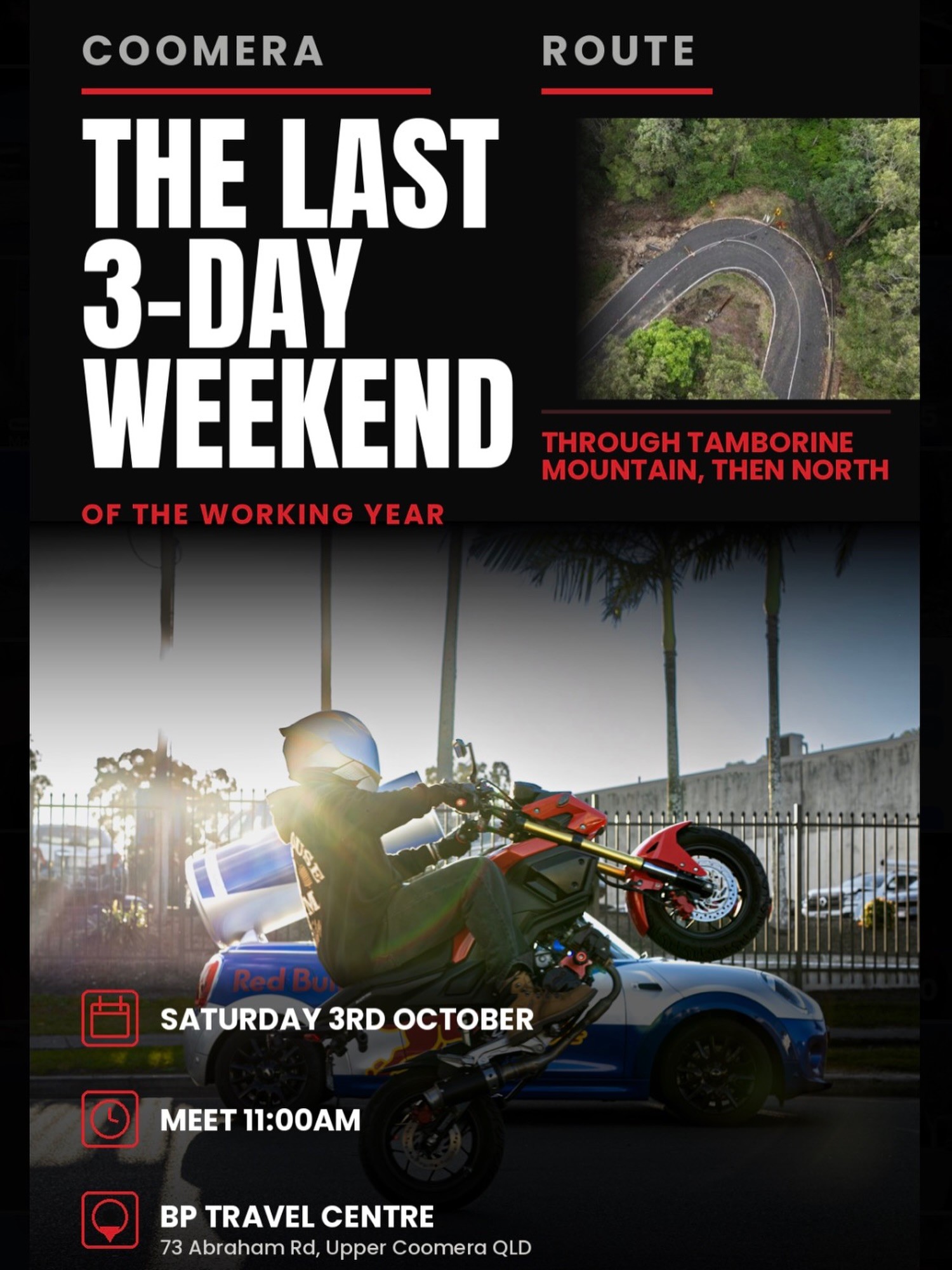 The Last 3-Day Weekend — car meet in Gold Coast, QLD on Saturday 3 October 2026